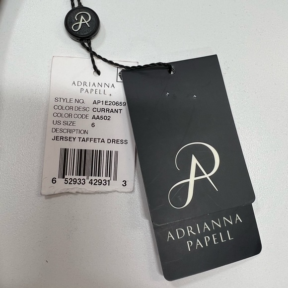 Adrianna Papell Dress Purple Sleeveless Jewel Neck Full-Length Evening Gown NWT - Picture 5 of 13